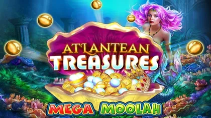 Atlantean Treasures Mega Moolah game cover (screenshot)