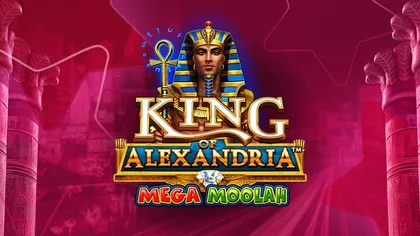 King of Alexandria Mega Moolah game cover (screenshot)